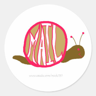Snail Mail Stickies Classic Round Sticker