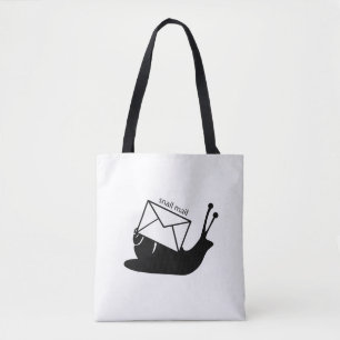 Snail mail tote bag