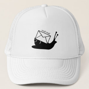 Snail mail trucker hat