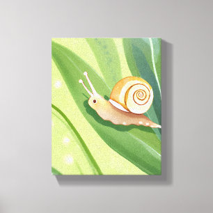 Snail Mail   Watercolor Nature Canvas Print
