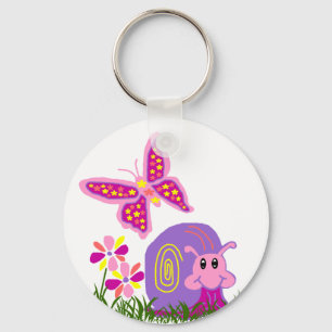 Snail n Butterfly key chain