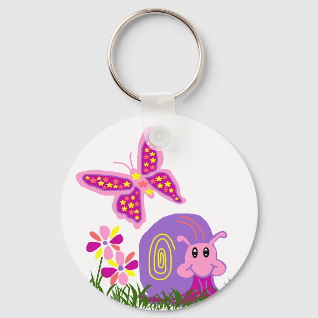 Snail n Butterfly key chain (Front)