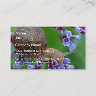 Snail On Flowers Business Card
