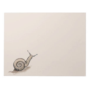 Snail original pastel zen drawing notepad