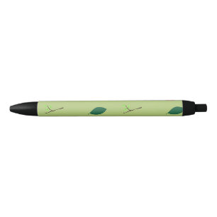 Snail pattern on green black ink pen