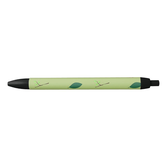 Snail pattern on green black ink pen (Front)