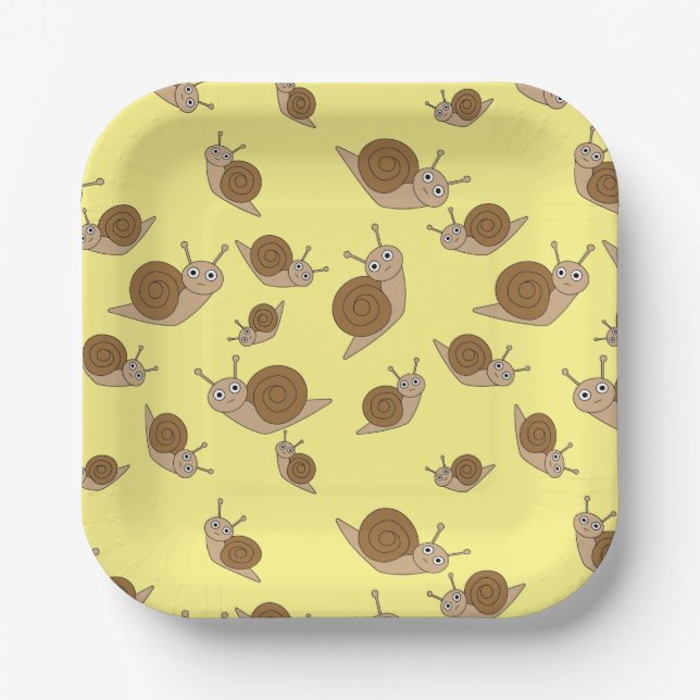 Snail Pattern Paper Plate (Front)