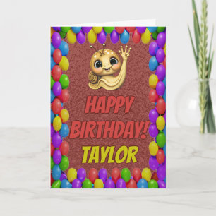 Snail Personalised Fun Greeting Birthday Card