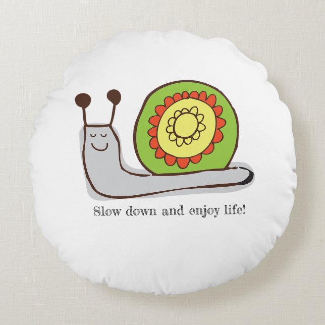 Snail pillow personalised  (Front)