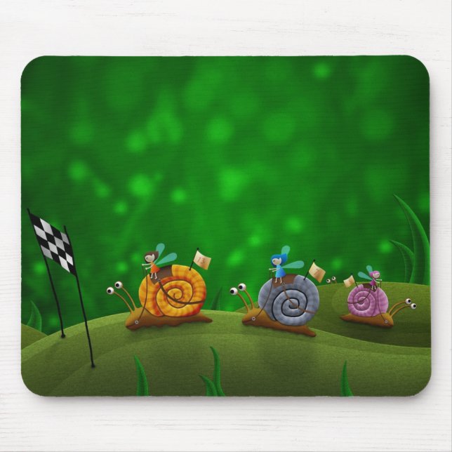 Snail Racing Mouse Mat (Front)