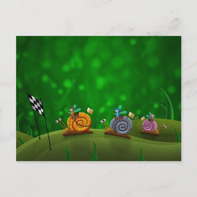 Snail Racing Postcard (Front)