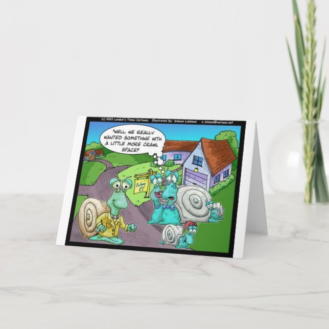 Snail Real Estate Sales Funny Gifts & Collectibles Card (Front)