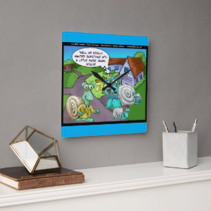 Snail Real Estate Sales Funny Gifts & Collectibles Square Wall Clock