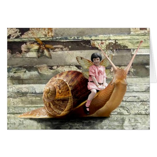 Snail Ride Greeting Card