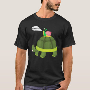 Snail Riding Turtle Funny Shirt T Shirt