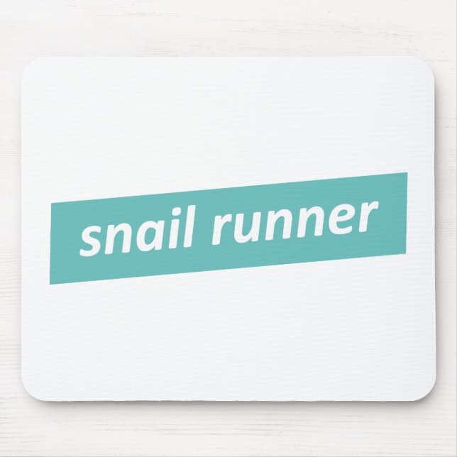Snail Runner, Slow Runners Mouse Mat (Front)