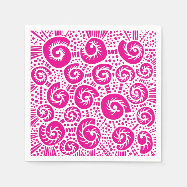 Snail shell dots doodle 47 napkin (Front)