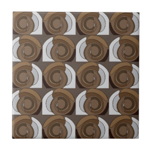 Snail Shells Abstract Pattern Tile