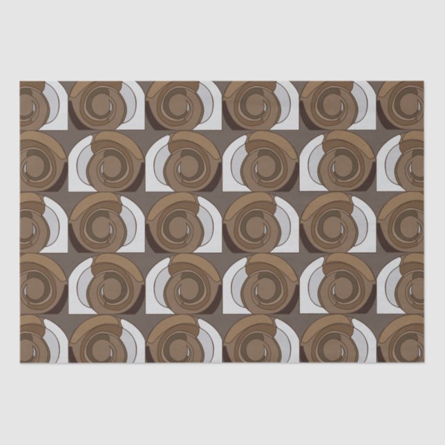 Snail Shells Abstract Pattern Tissue Paper (Front)