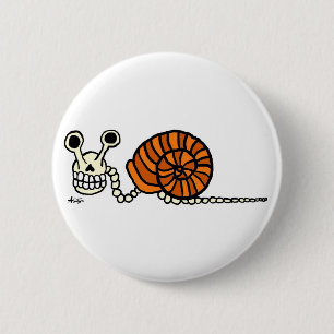 Snail Skeleton Button