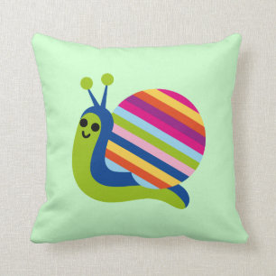 Snail Slugs Gastropoda Cute Cartoon Animal Pillow