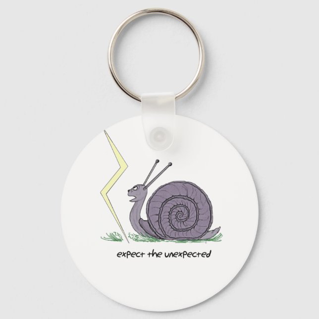 Snail Surprised Key Ring (Front)