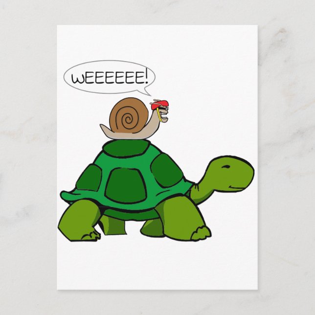 Snail & Turtle - Turbo Duo Postcard (Front)