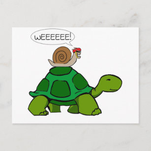 Snail & Turtle - Turbo Duo Postcard