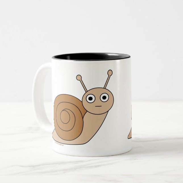 Snail Two-Tone Coffee Mug (Front Left)