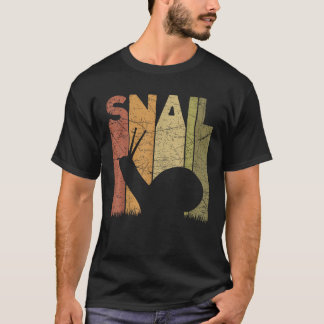 Snail Vintage Malacology Snail Lover Retro Malacol T-Shirt