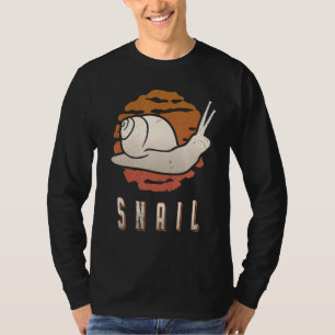 Snail Vintage Retro Classic Animal Sunset T-Shirt