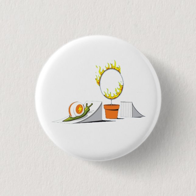 Snail vs Ring of Fire 3 Cm Round Badge (Front)