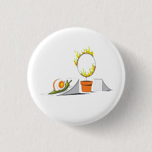 Snail vs Ring of Fire 3 Cm Round Badge