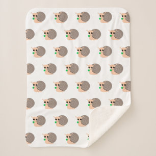 Snail with Clover Baby Sherpa Blanket