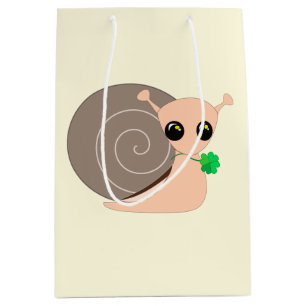 Snail with Clover Leaf Gift Bag