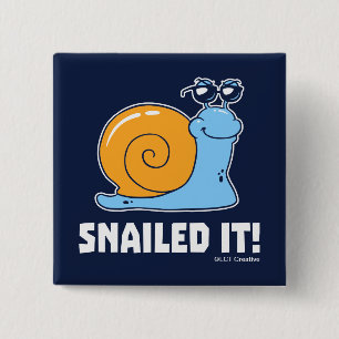 Snailed It 15 Cm Square Badge