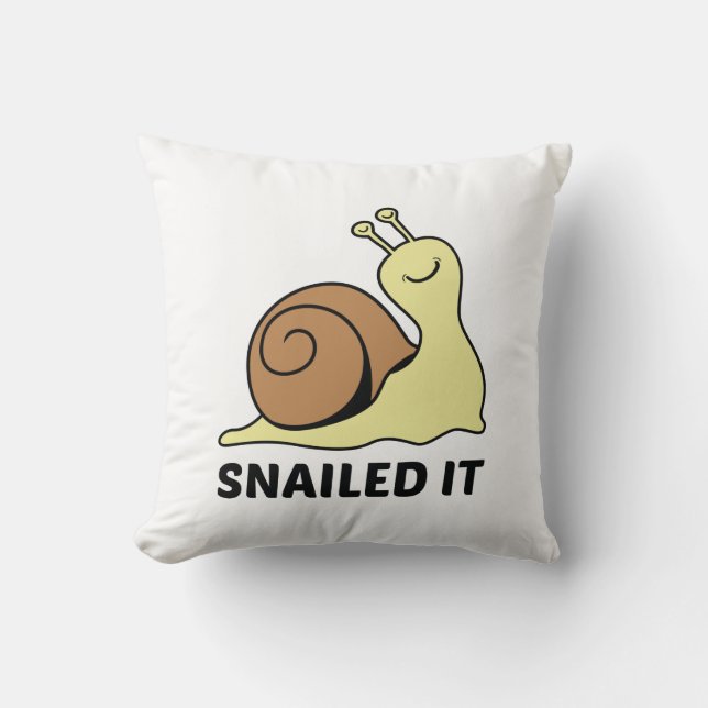 Snailed It Cushion (Front)
