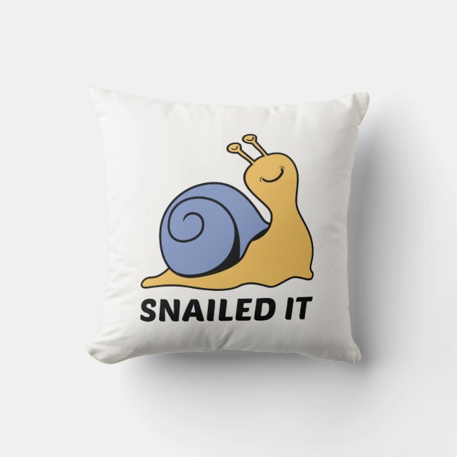 Snailed It Cushion (Front)