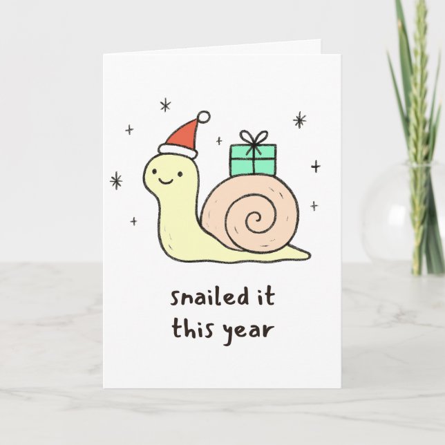 Snailed it this year! Funny Christmas Card (Front)