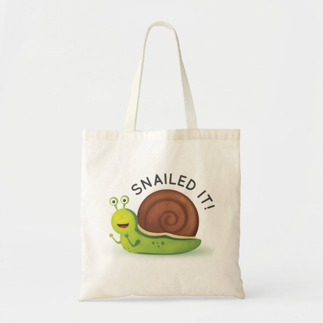 Snailed It Tote Bag (Front)