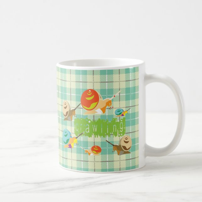 snails crawling coffee mug (Right)