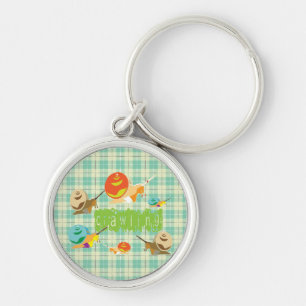 snails crawling key ring