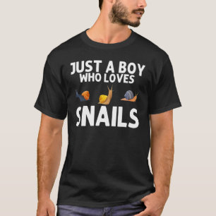 Snails For Boys Men Slow Gastropod Slug Animal T-Shirt