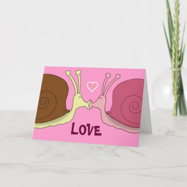 Snails In Love Greeting Card (Front)