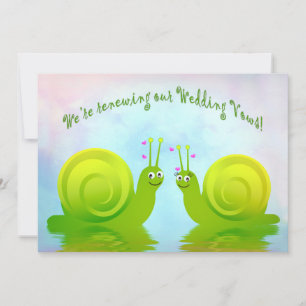 SNAILS IN LOVE - INVITATION - RENEW WEDDING VOWS
