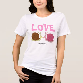 Snails In Love Ladies 3/4 Sleeve Raglan (Fitted) Tri-Blend Shirt