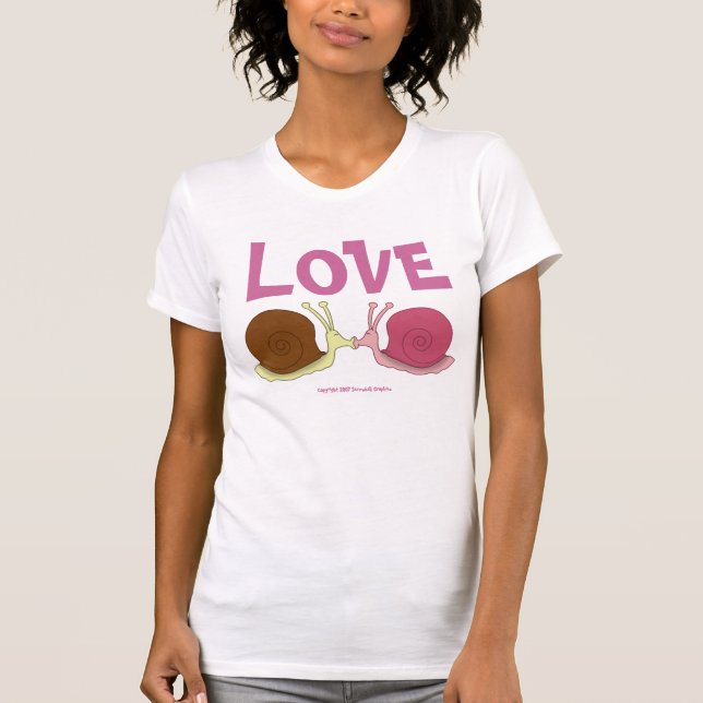 Snails In Love Ladies Basic T-Shirt Sheer (Front)