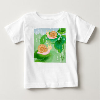 snails on leaves in the garden baby T-Shirt