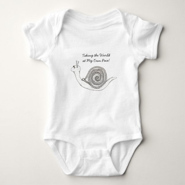 Snail's Pace Infant Onsie/Creeper Baby Bodysuit (Front)