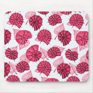 Snails Pattern Cute Nature Lover Pink Mouse Mat